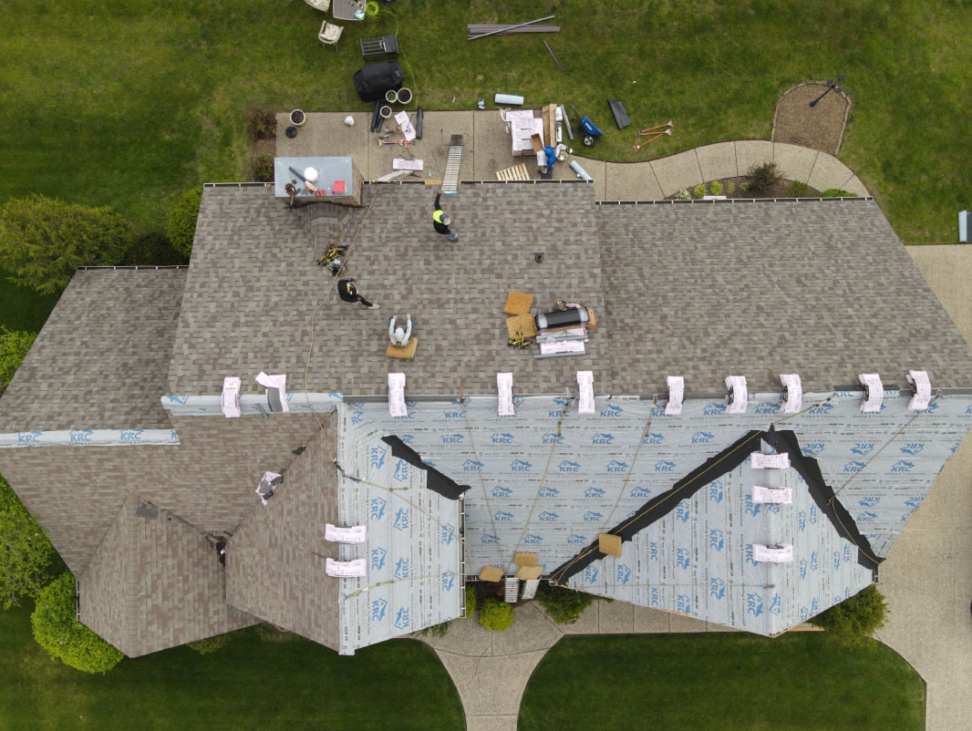 KRC ROOFING Completed Project 2 Overhead View Chasi Web Builder